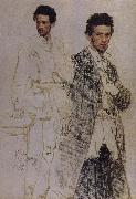 Ilia Efimovich Repin In Binte cuts the portrait oil painting reproduction
